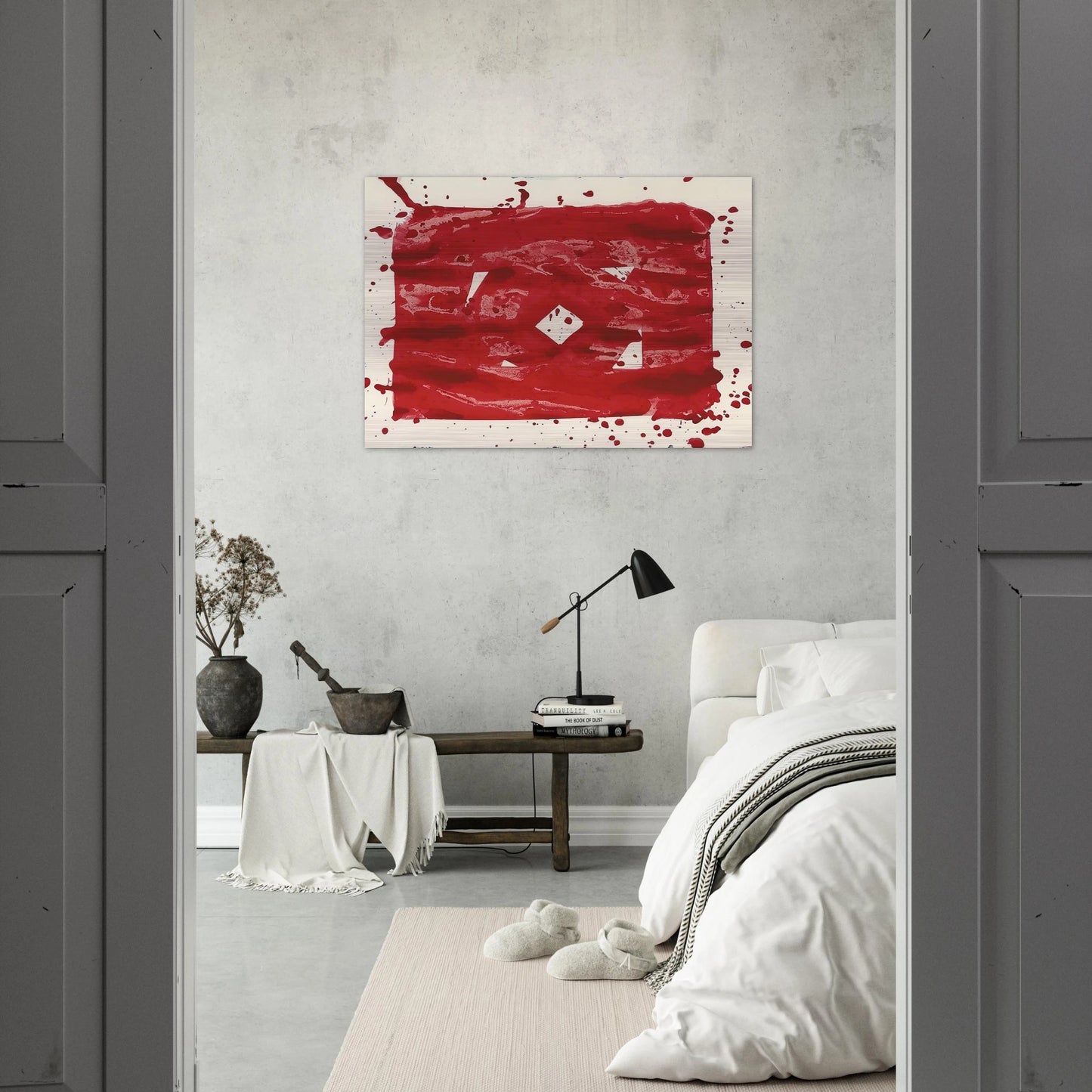 Untitled - SF78-235 - Sam Francis Brushed Aluminum Print - 70x100 cm / 28x40 inches | Sam Francis Aluminum Print | Sam Francis Prints