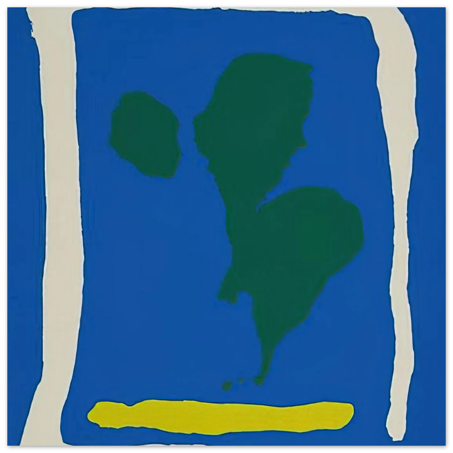 Helen Frankenthaler - Air Frame - 1965 Wall art - 20x25 cm / 8x10 inches - Premium Wooden Framed Poster With Fine Art Paper-canvas - Wood frame