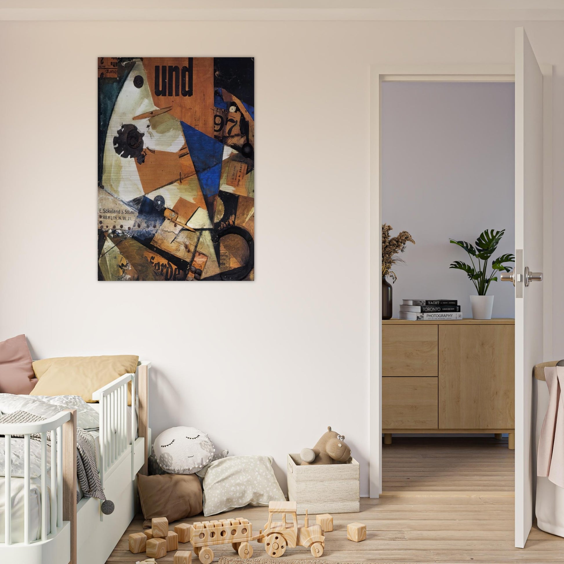 THE AND PICTURE 1919 - Kurt Schwitters Brushed Aluminum Print - 70x100 cm / 28x40 inches | Kurt Schwitters Aluminum Print | Kurt Schwitters Prints