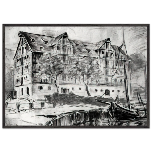 Untitled - 1926 - Konrad Zuse 70x100 cm / 28x40 inches Framed Art Print – Black Wooden Frame