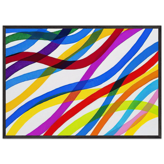 Untitled - 1990 N3 - Piero Dorazio 70x100 cm / 28x40 inches Framed Art Print – Black Wooden Frame