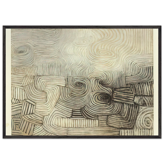 THE SNOWSTORM 1950 - Victor Pasmore 70x100 cm / 28x40 inches Framed Art Print – Black Wooden Frame