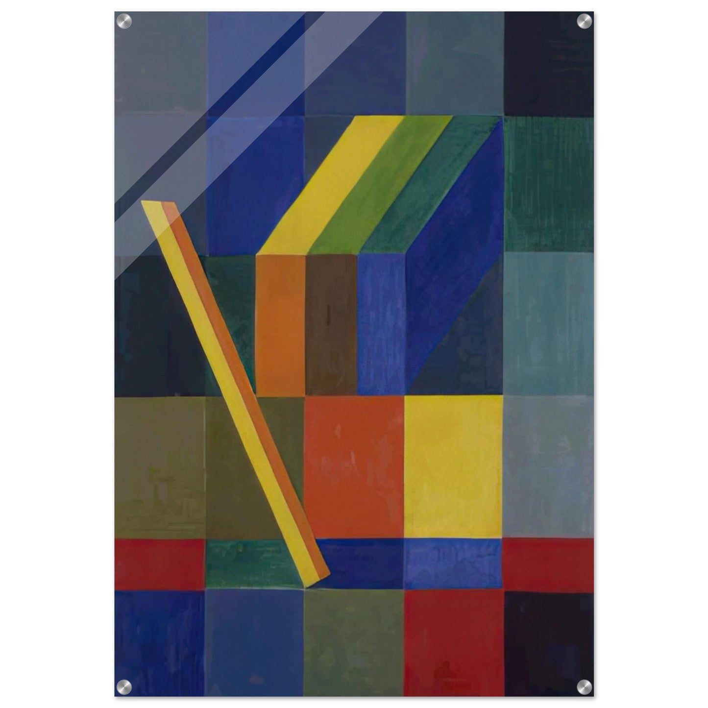 Space Composition I - 1944 - Johannes Itten Acrylic Print - 70x100 cm / 28x40″ inches | Johannes Itten Wall Art | Johannes Itten Prints