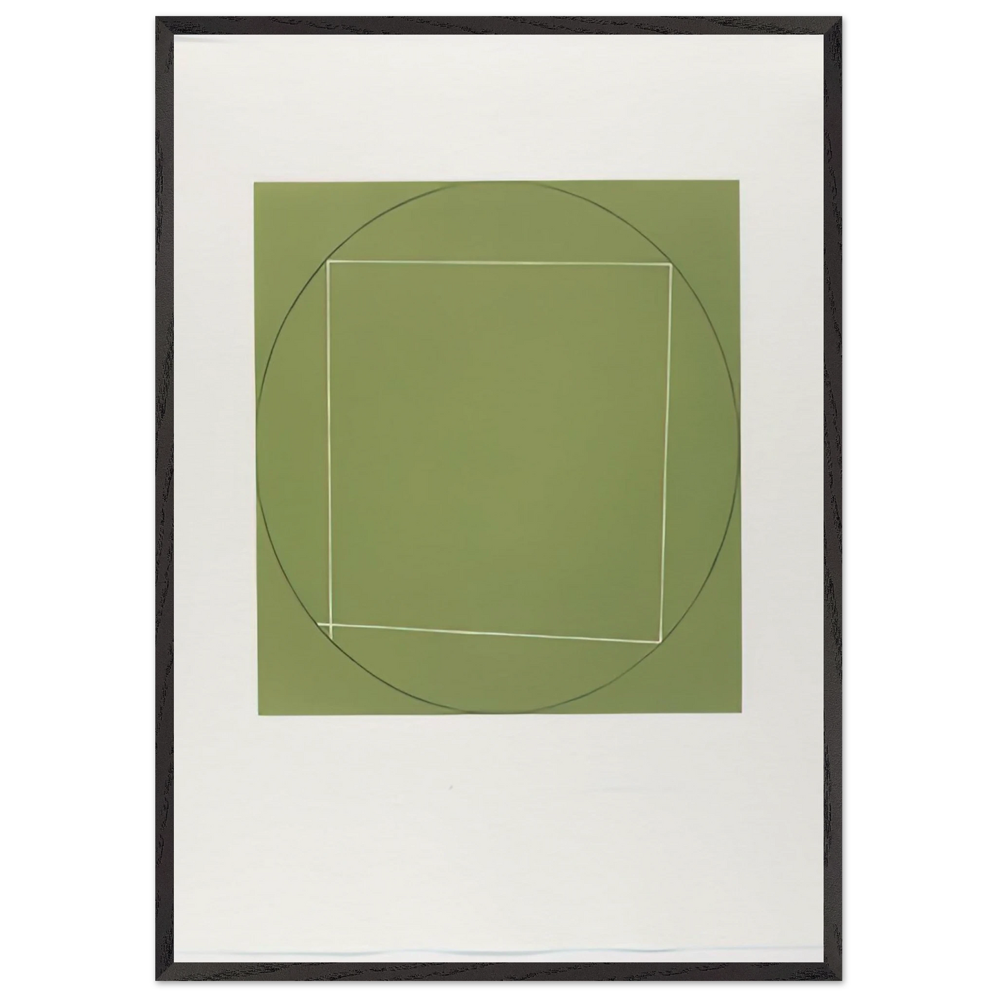 UNTITLED FROM SEVEN AQUATINTS 1973 - Robert Mangold 70x100 cm / 28x40 inches Framed Art Print – Black Wooden Frame