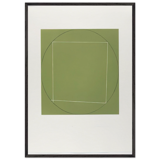 UNTITLED FROM SEVEN AQUATINTS 1973 - Robert Mangold 70x100 cm / 28x40 inches Framed Art Print – Black Wooden Frame