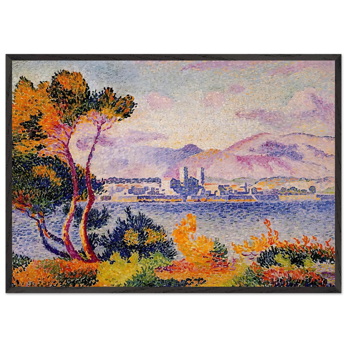 Antibes Afternoon - Henri-Edmond Cross 70x100 cm / 28x40 inches Framed Art Print – Black Wooden Frame