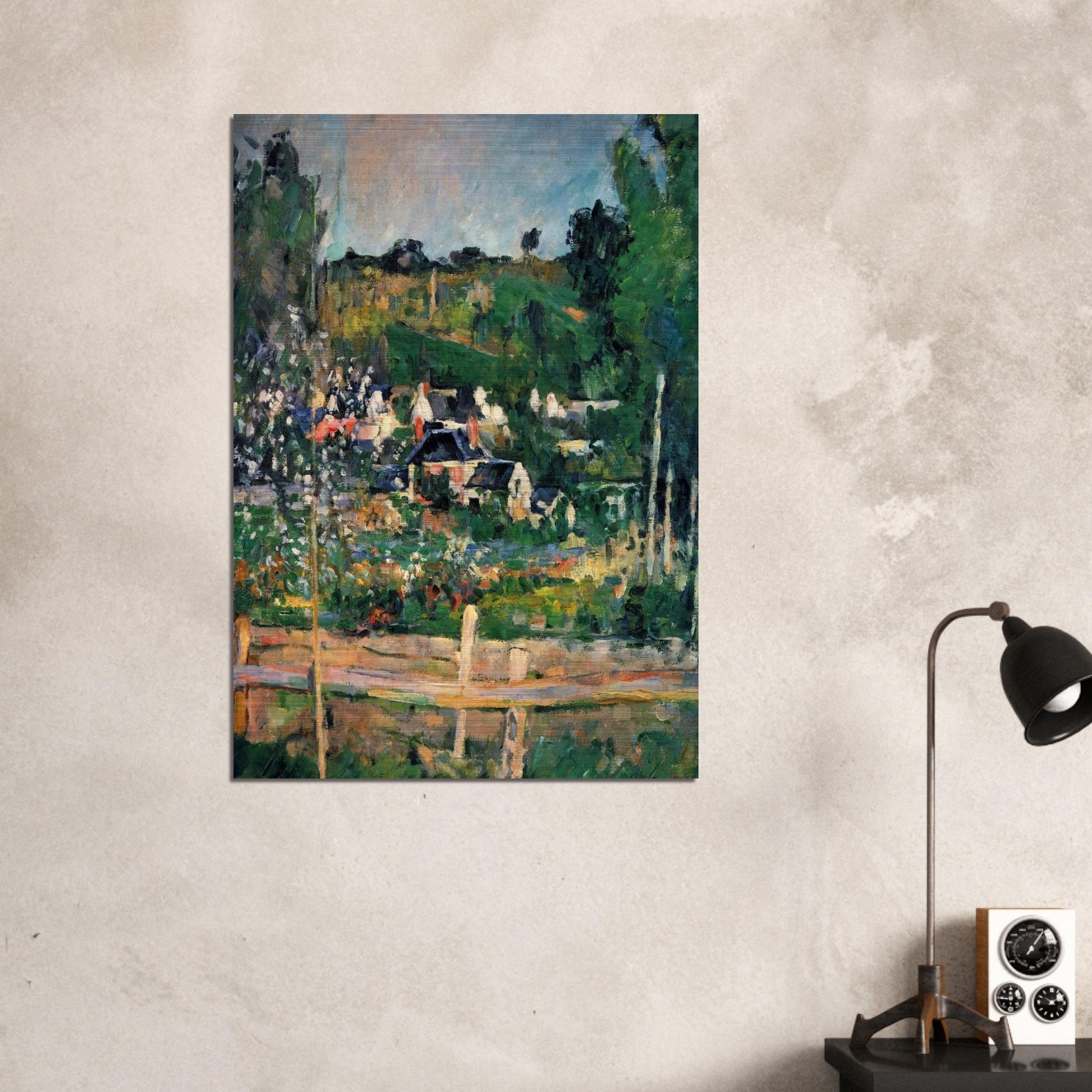 View of Auvers - Paul Cézanne Brushed Aluminum Print - 70x100 cm / 28x40 inches | Paul Cézanne Aluminum Print | Paul Cézanne Prints