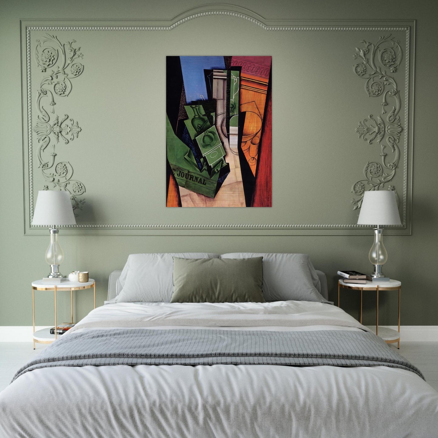 BREAKFAST 1915 - Juan Gris Brushed Aluminum Print - 70x100 cm / 28x40 inches | Juan Gris Aluminum Print | Juan Gris Prints