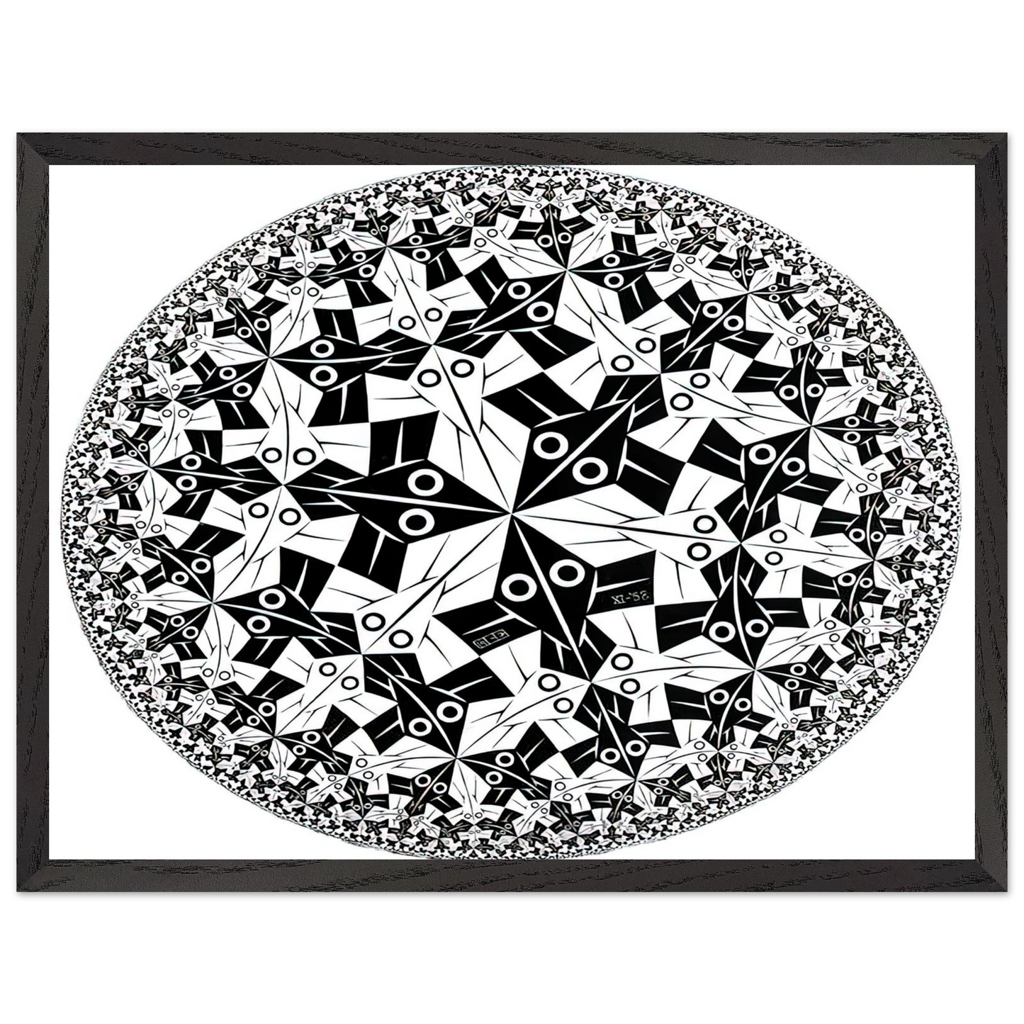 MC Escher - CIRCLE LIMIT I Wall Art - 30x40 cm / 12x16 inches - Fine Art Poster-canvas - -