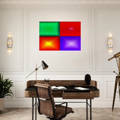 DVA-DVA - 1986 - Victor Vasarely Brushed Aluminum Print - 70x100 cm / 28x40 inches | Victor Vasarely Aluminum Print | Victor Vasarely Prints