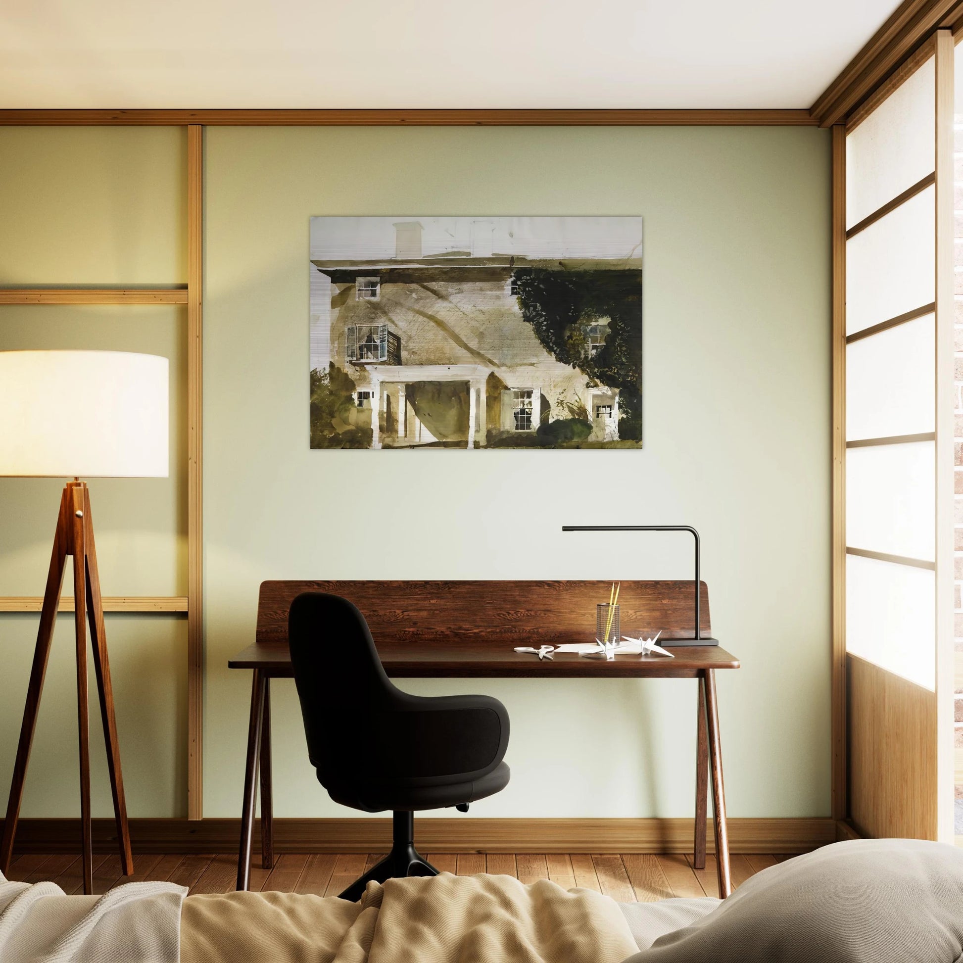 THE HATTON HOUSE 1967 - Andrew Wyeth Brushed Aluminum Print - 70x100 cm / 28x40 inches | Andrew Wyeth Aluminum Print | Andrew Wyeth Prints