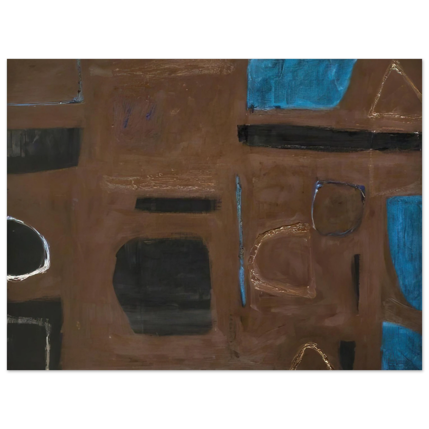 William Scott - Brown and Black - 1960  75x100 cm / 30x40inches Fine Art Poster