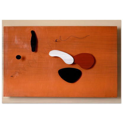 THE ORANGE PANEL 1936 - Alexander Calder Brushed Aluminum Print - 70x100 cm / 28x40 inches | Alexander Calder Aluminum Print | Alexander Calder Prints