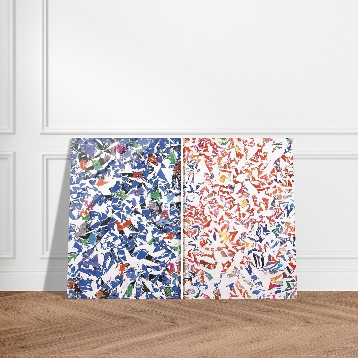 Blanc - Tachisme - Simon Hantai Acrylic Print - 70x100 cm / 28x40″ inches