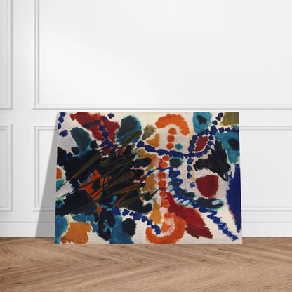 Von Goldfarben und Blau - 1953 - Ernst Wilhelm Nay Brushed Aluminum Print - 70x100 cm / 28x40 inches | Ernst Wilhelm Nay Aluminum Print | Ernst Wilhelm Nay Prints