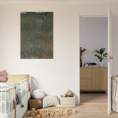 POPPY FIELD - Gustav Klimt Brushed Aluminum Print - 70x100 cm / 28x40 inches | Gustav Klimt Aluminum Print | Gustav Klimt Prints