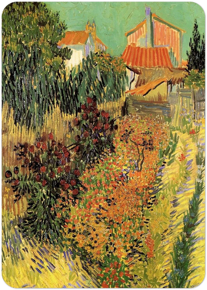 Garden Behind a House By Vincent van Gogh Pack of 10 Post Cards | Vincent van Gogh Post Cards | A6 (10.5 x 14.8 cm) - 4.1 x 5.8 inches