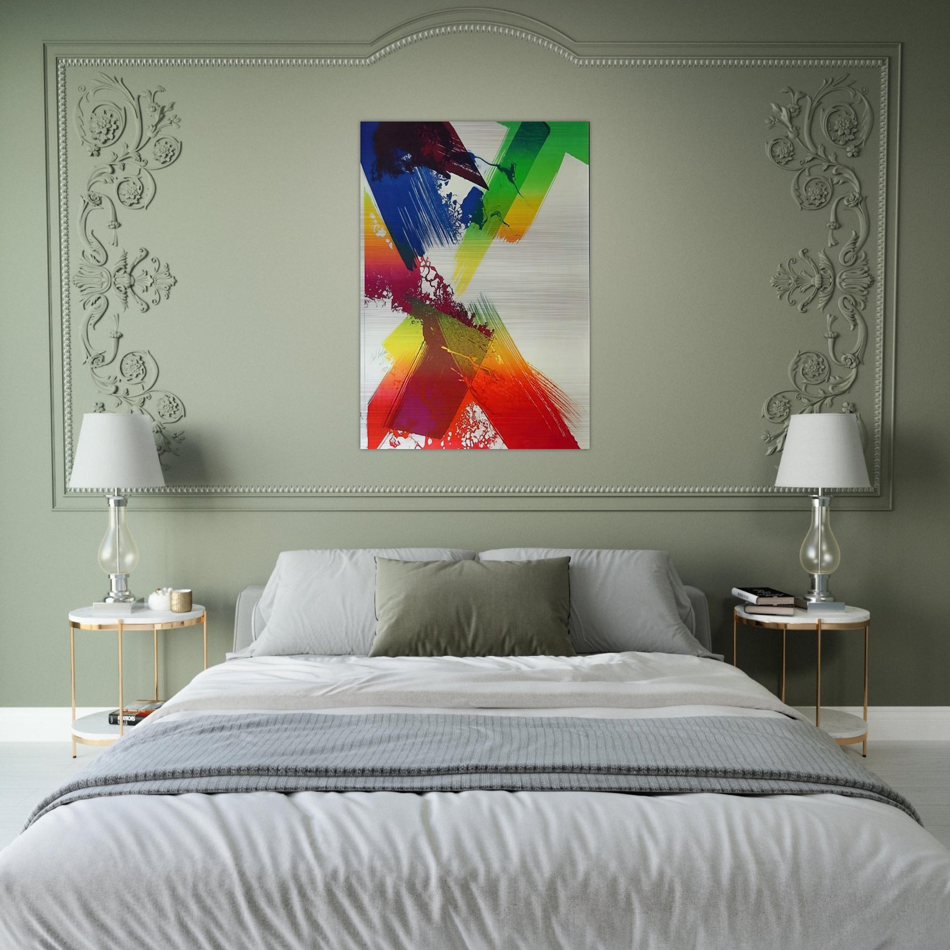 Untitled - Abstract Expressionism, Lyrical Abstraction - Paul Jenkins Brushed Aluminum Print - 70x100 cm / 28x40 inches | Paul Jenkins Aluminum Print | Paul Jenkins Prints