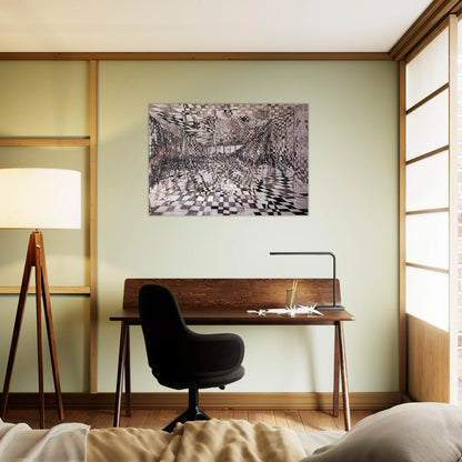 Enigma - 1947 - Maria Helena Vieira da Silva Brushed Aluminum Print - 70x100 cm / 28x40 inches | Maria Helena Vieira da Silva Aluminum Print | Maria Helena Vieira da Silva Prints