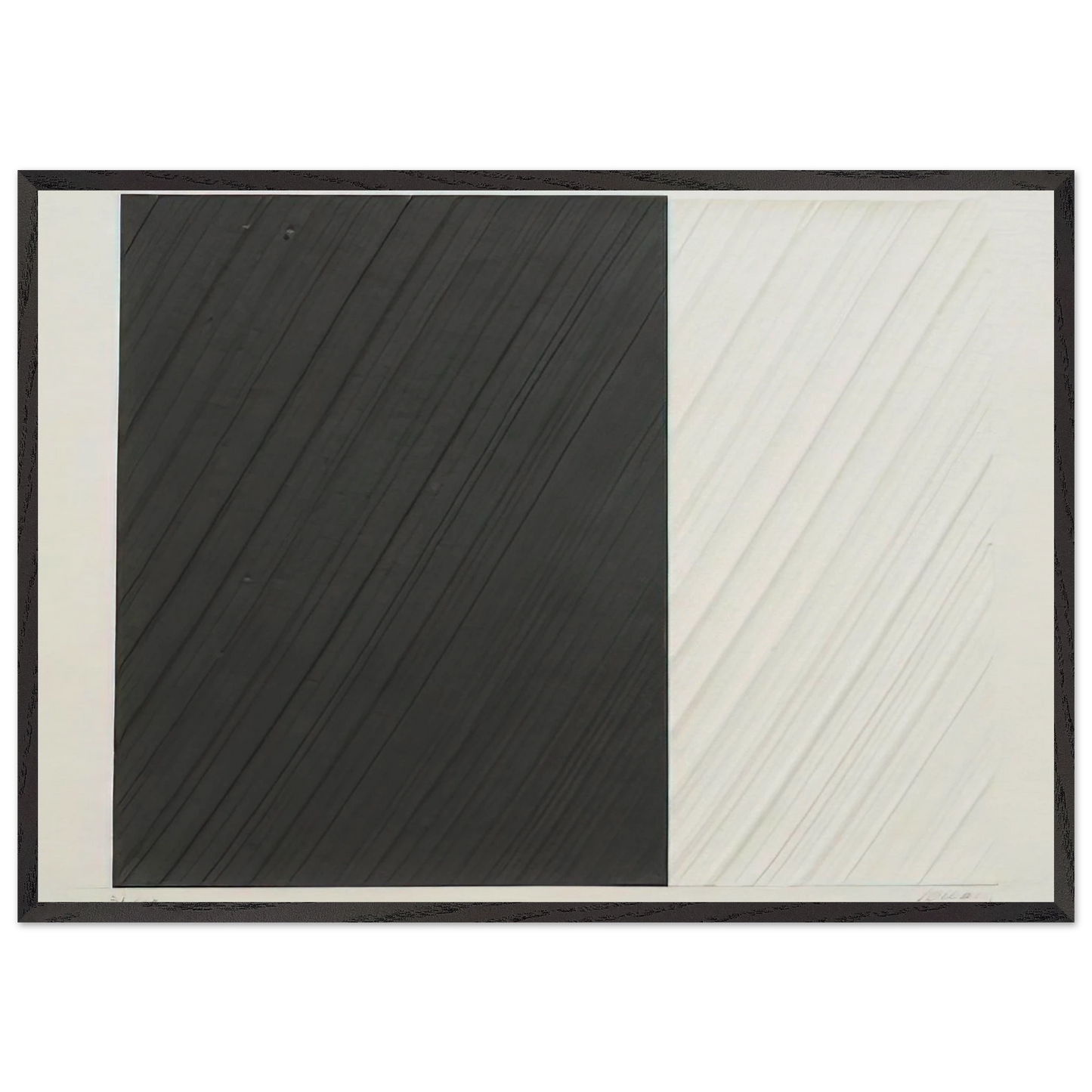 Untitled - 1991 N2 - Pierre Soulages 70x100 cm / 28x40 inches Framed Art Print – Black Wooden Frame