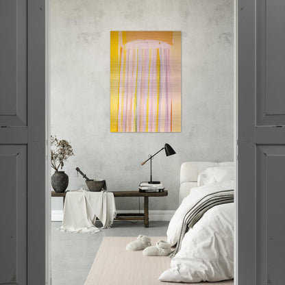 Yellow Prairie - 1972 - Ronnie Landfield Brushed Aluminum Print - 70x100 cm / 28x40 inches | Ronnie Landfield Aluminum Print | Ronnie Landfield Prints