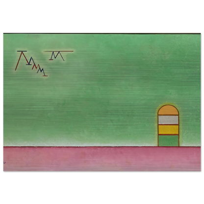 GREEN EMPTYNESS 1930 - Wassily Kandinsky Brushed Aluminum Print - 70x100 cm / 28x40 inches | Wassily Kandinsky Aluminum Print | Wassily Kandinsky Prints