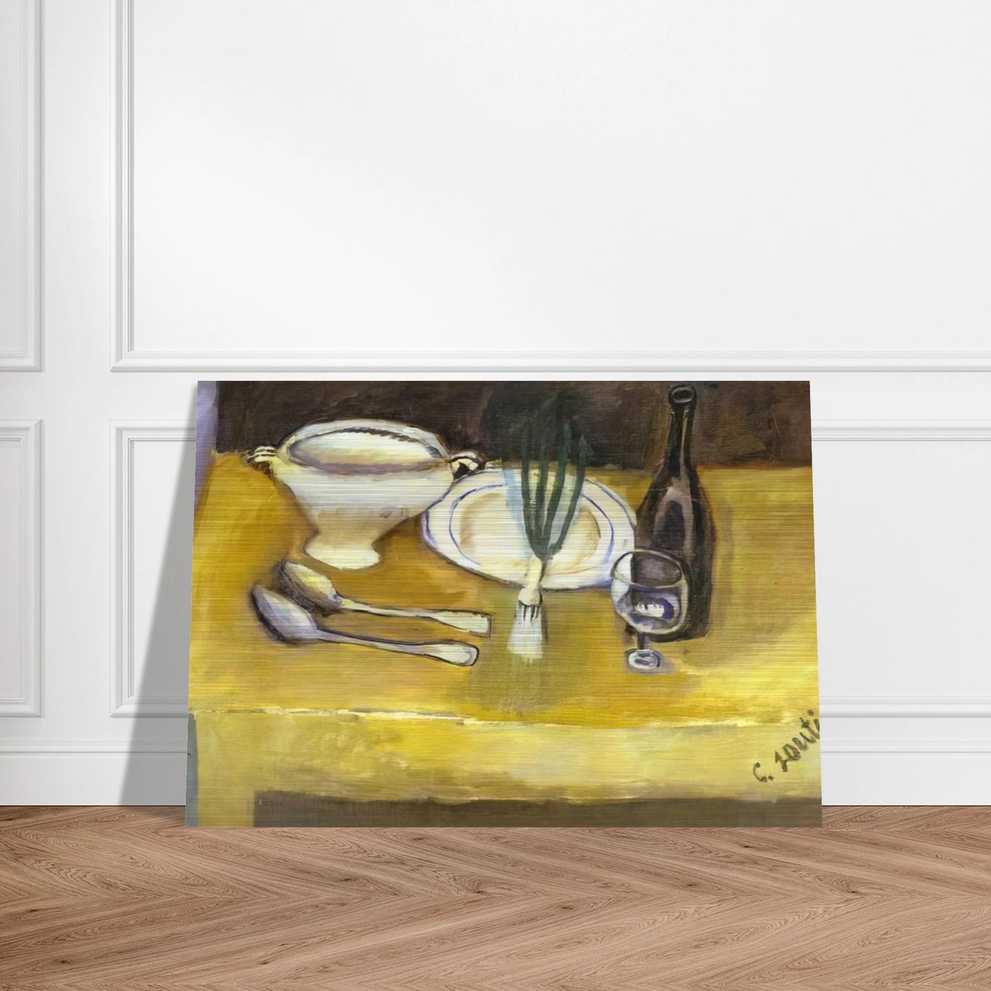 STILL LIFE WITH SOUP TUREEN - Chaim Soutine Brushed Aluminum Print - 70x100 cm / 28x40 inches | Chaim Soutine Aluminum Print | Chaim Soutine Prints