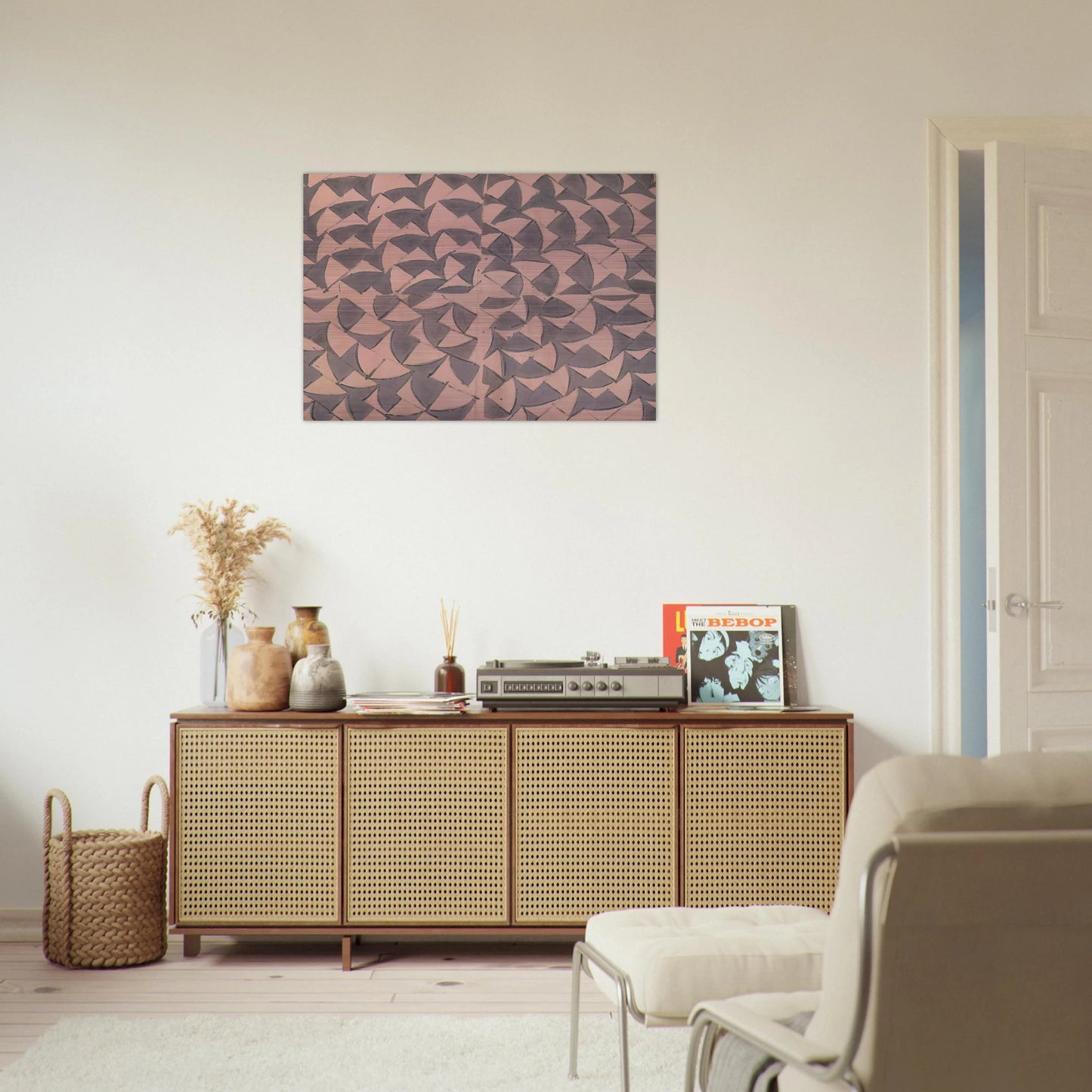 Rosa grigio grande - 1973 - Carla Accardi Brushed Aluminum Print - 70x100 cm / 28x40 inches | Carla Accardi Aluminum Print | Carla Accardi Prints