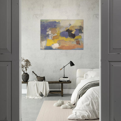 UNTITLED 1958 - Esteban Vicente Brushed Aluminum Print - 70x100 cm / 28x40 inches | Esteban Vicente Aluminum Print | Esteban Vicente Prints