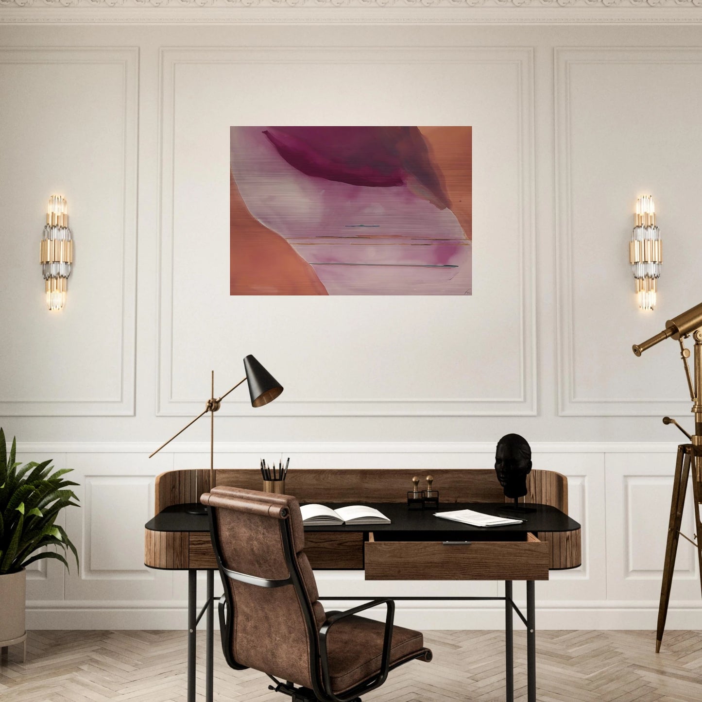 Pendulum - 1972 - Helen Frankenthaler Brushed Aluminum Print - 70x100 cm / 28x40 inches | Helen Frankenthaler Aluminum Print | Helen Frankenthaler Prints