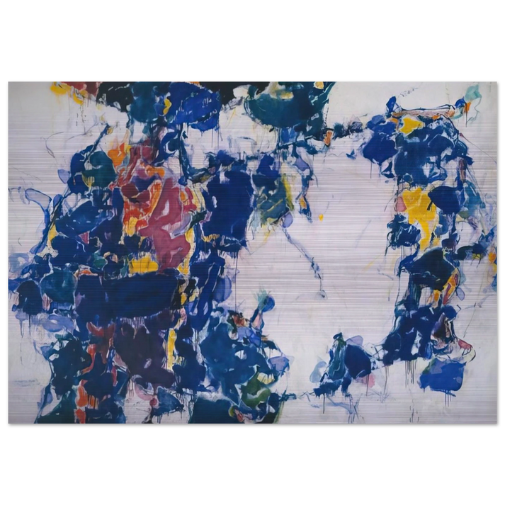 Around the Blues - Sam Francis Brushed Aluminum Print - 70x100 cm / 28x40 inches | Sam Francis Aluminum Print | Sam Francis Prints