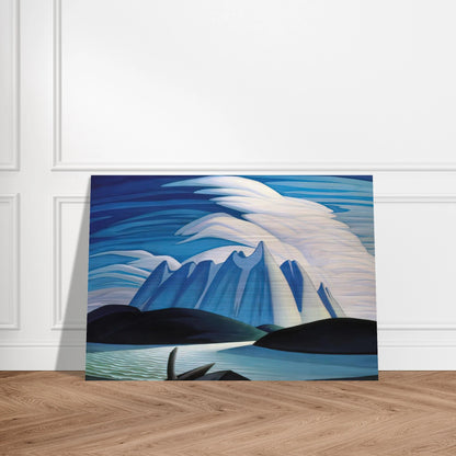 Lake and Mountains - 1928 - Lawren Harris Brushed Aluminum Print - 70x100 cm / 28x40 inches | Lawren Harris Aluminum Print | Lawren Harris Prints
