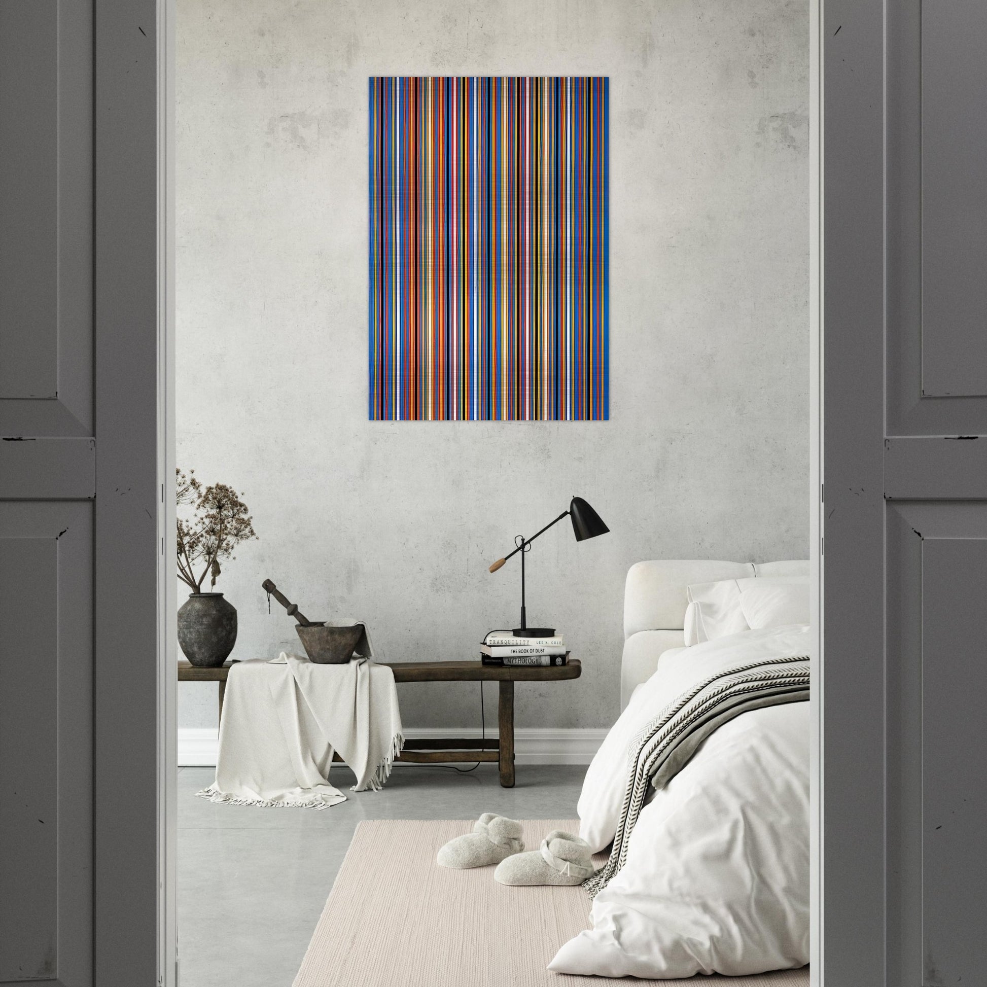 RA 2 1981 - Bridget Riley Brushed Aluminum Print - 70x100 cm / 28x40 inches | Bridget Riley Aluminum Print | Bridget Riley Prints