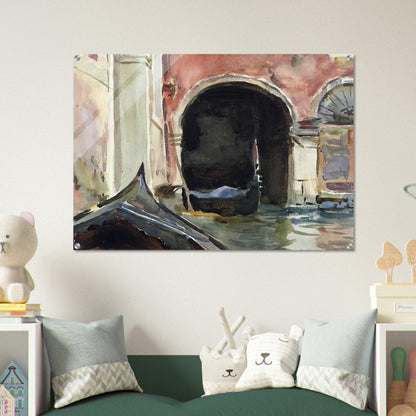 Venetian Canal - John Singer Sargent Acrylic Print - 70x100 cm / 28x40″ inches