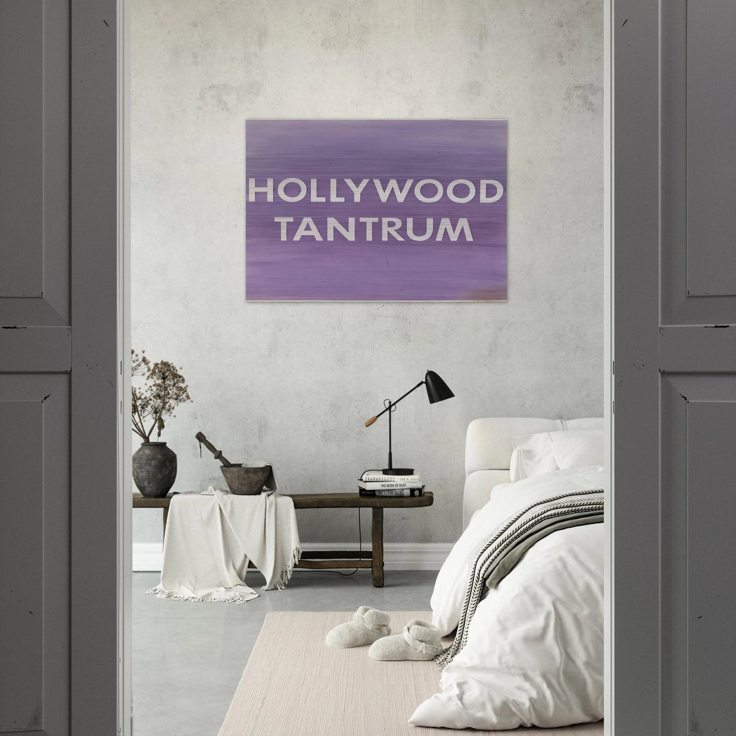 HOLLYWOOD TANTRUM 1979 - Edward Ruscha Brushed Aluminum Print - 70x100 cm / 28x40 inches | Edward Ruscha Aluminum Print | Edward Ruscha Prints