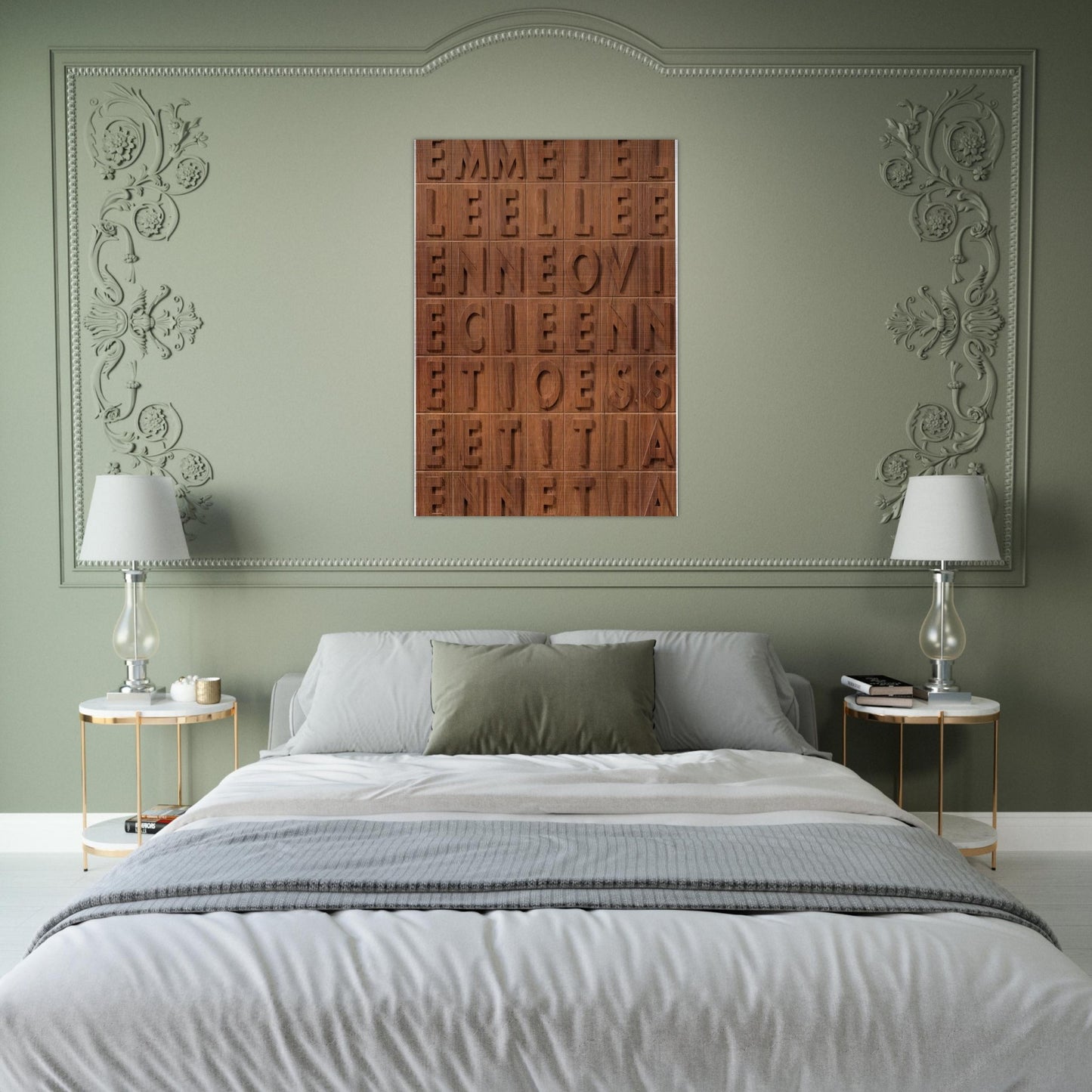 EMME I ELLE 1970 - Alighiero Boetti Brushed Aluminum Print - 70x100 cm / 28x40 inches | Alighiero Boetti Aluminum Print | Alighiero Boetti Prints