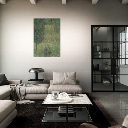 LANDSCAPE GARDEN MEADOW IN FLOWER - Gustav Klimt Brushed Aluminum Print - 70x100 cm / 28x40 inches | Gustav Klimt Aluminum Print | Gustav Klimt Prints