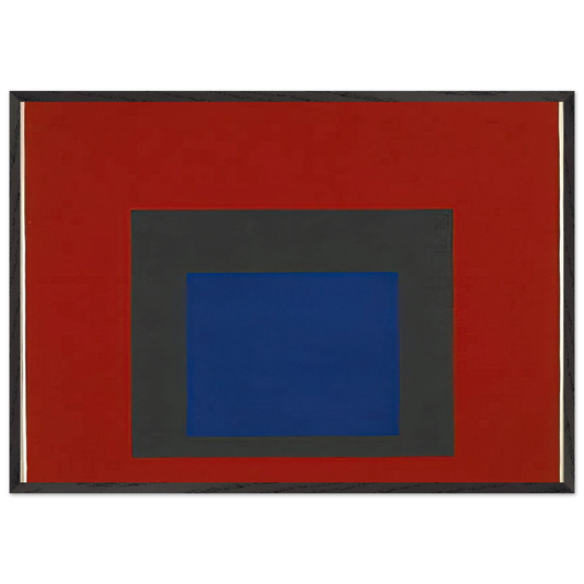 HOMAGE TO THE SQUARE 1950 - Josef Albers 70x100 cm / 28x40 inches Framed Art Print – Black Wooden Frame