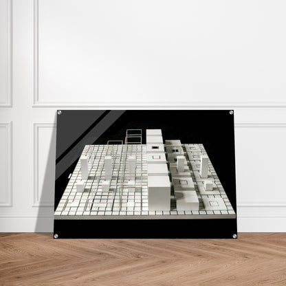 Serial Project #1 ABCD - Sol LeWitt Acrylic Print - 70x100 cm / 28x40″ inches