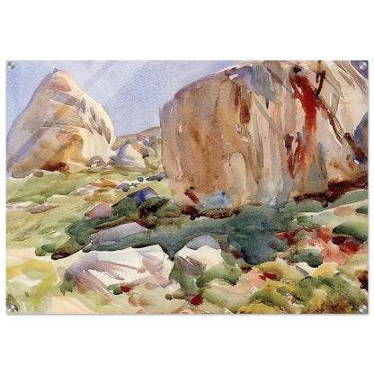 The Simplon. Large Rocks - John Singer Sargent Acrylic Print - 70x100 cm / 28x40″ inches