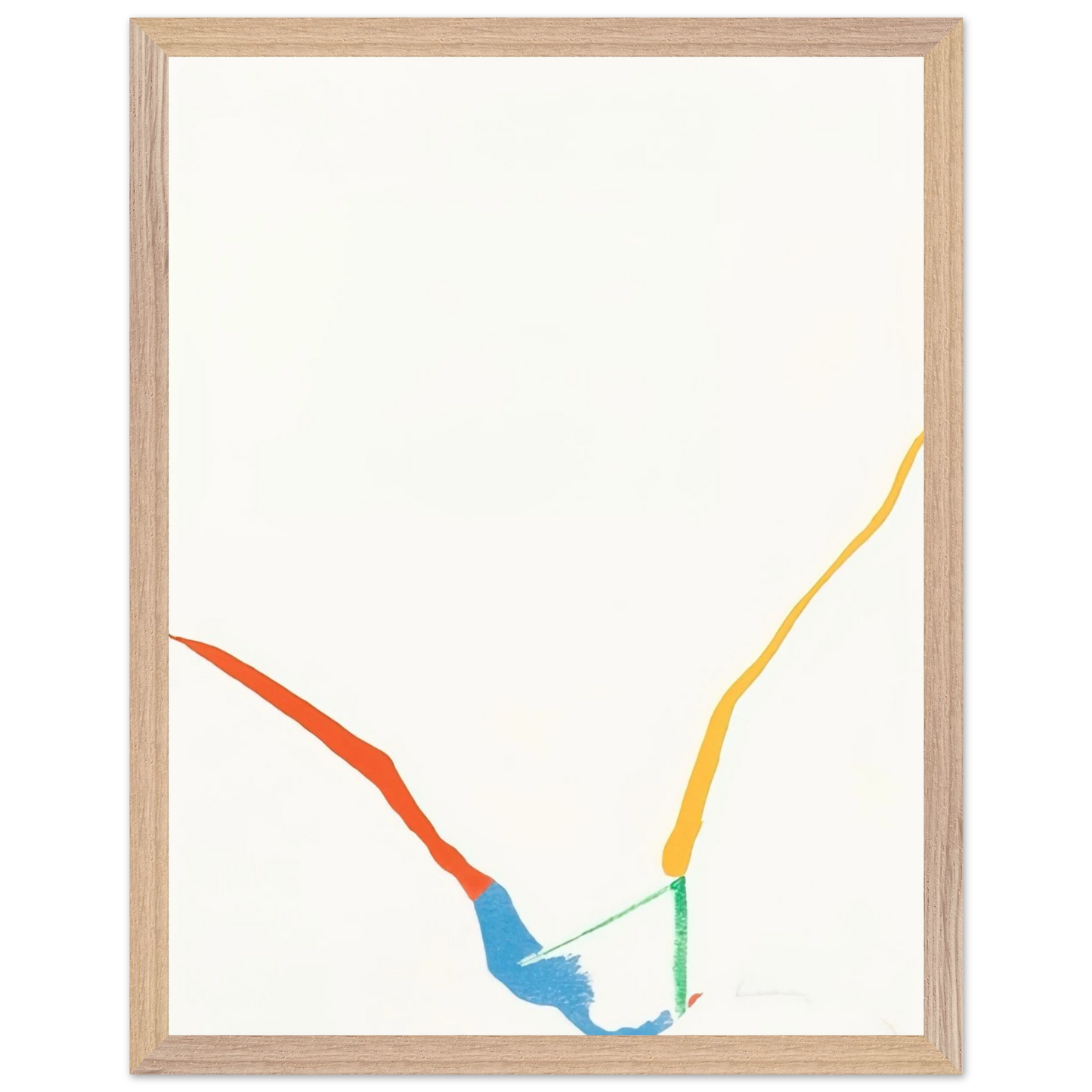 Helen Frankenthaler - What Red Lines Can Do - 1970 Wall art - 30x45 cm / 12x18 inches - Premium Wooden Framed Poster With Fine Art Paper-canvas - Black frame