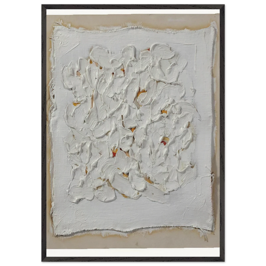 Untitled - Minimalism N5 - Robert Ryman 70x100 cm / 28x40 inches Framed Art Print – Black Wooden Frame