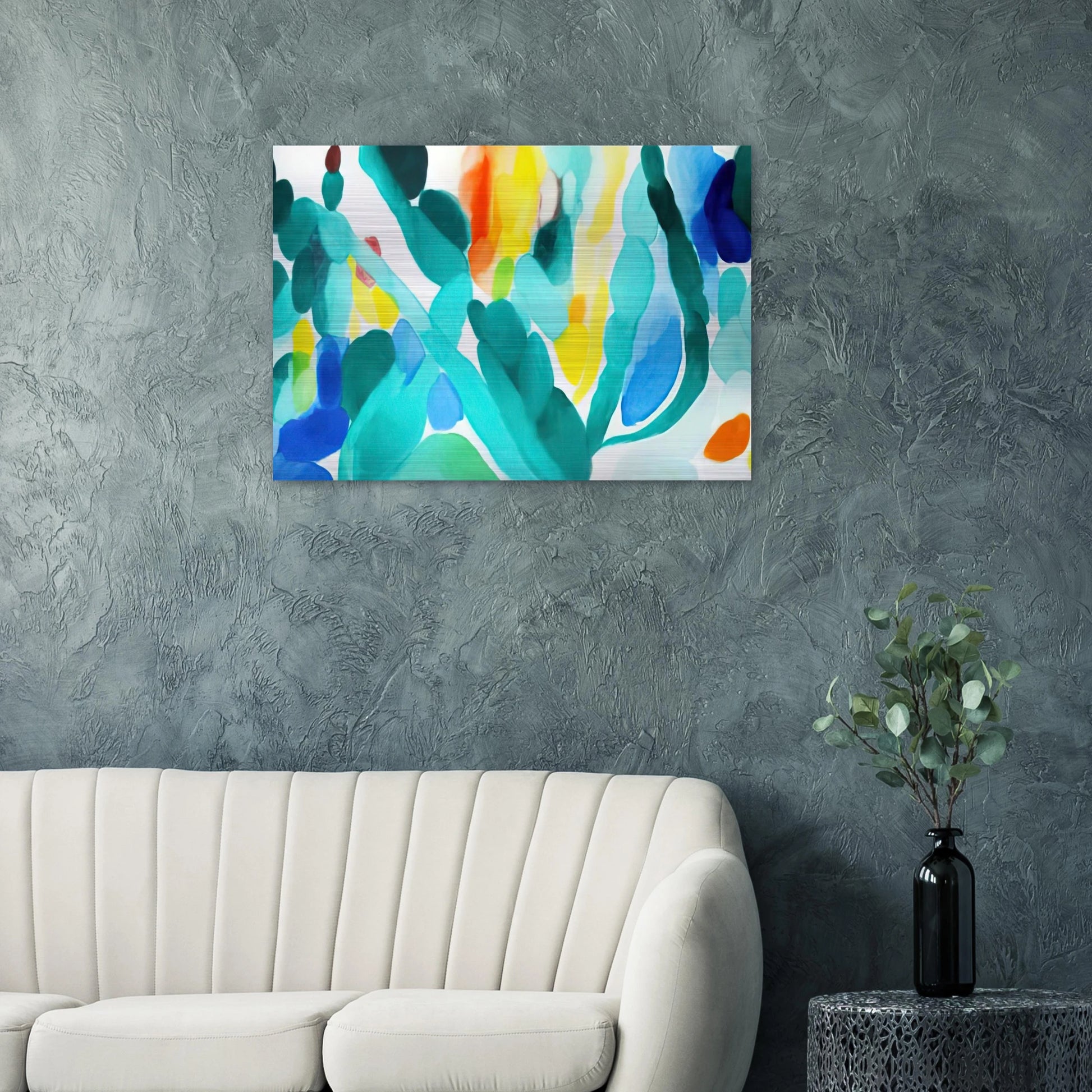Green Swing - Alice Baber Brushed Aluminum Print - 70x100 cm / 28x40 inches | Alice Baber Aluminum Print | Alice Baber Prints