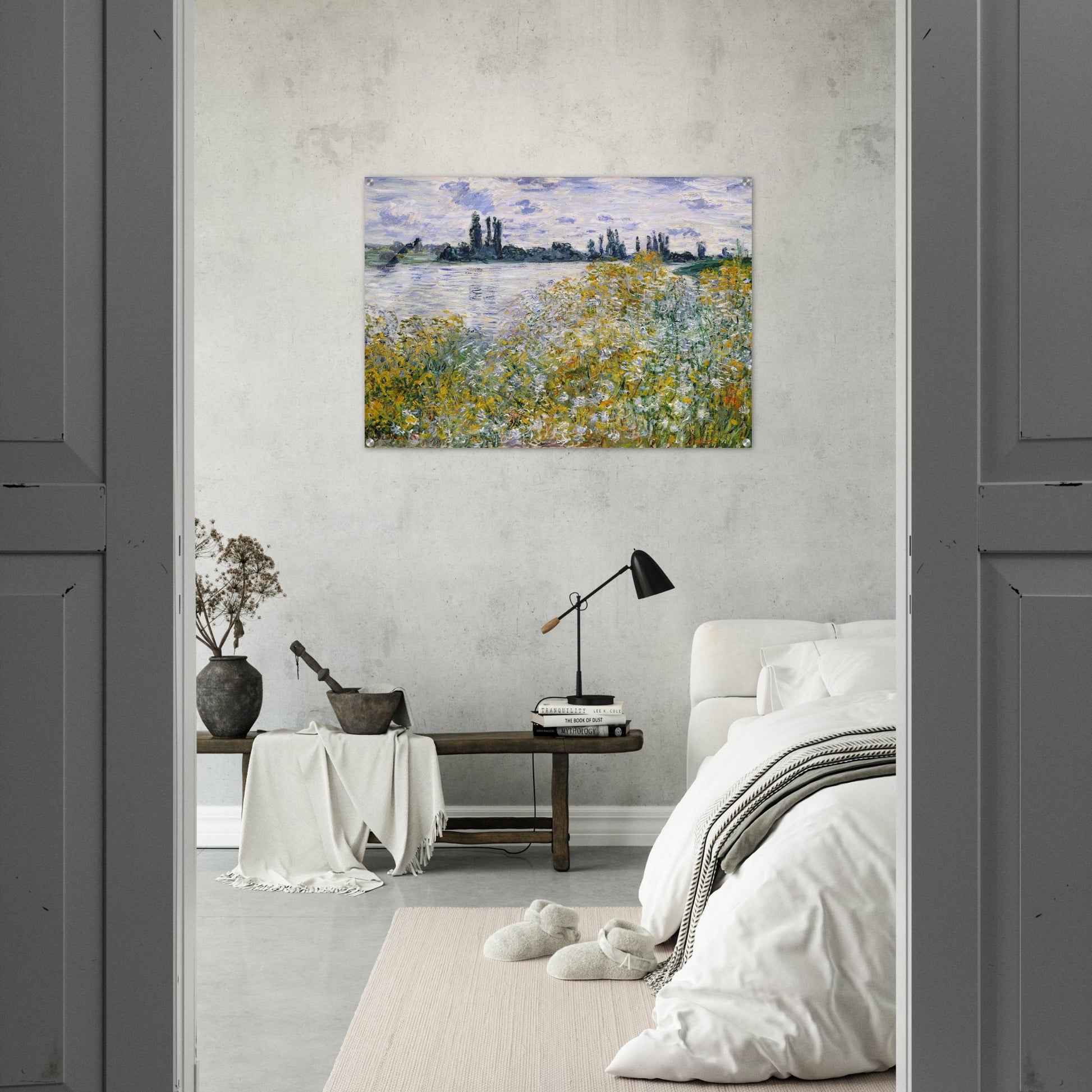 Isle of Flowers on Siene near Vetheuil - claude monet Acrylic Print - 70x100 cm / 28x40″ inches