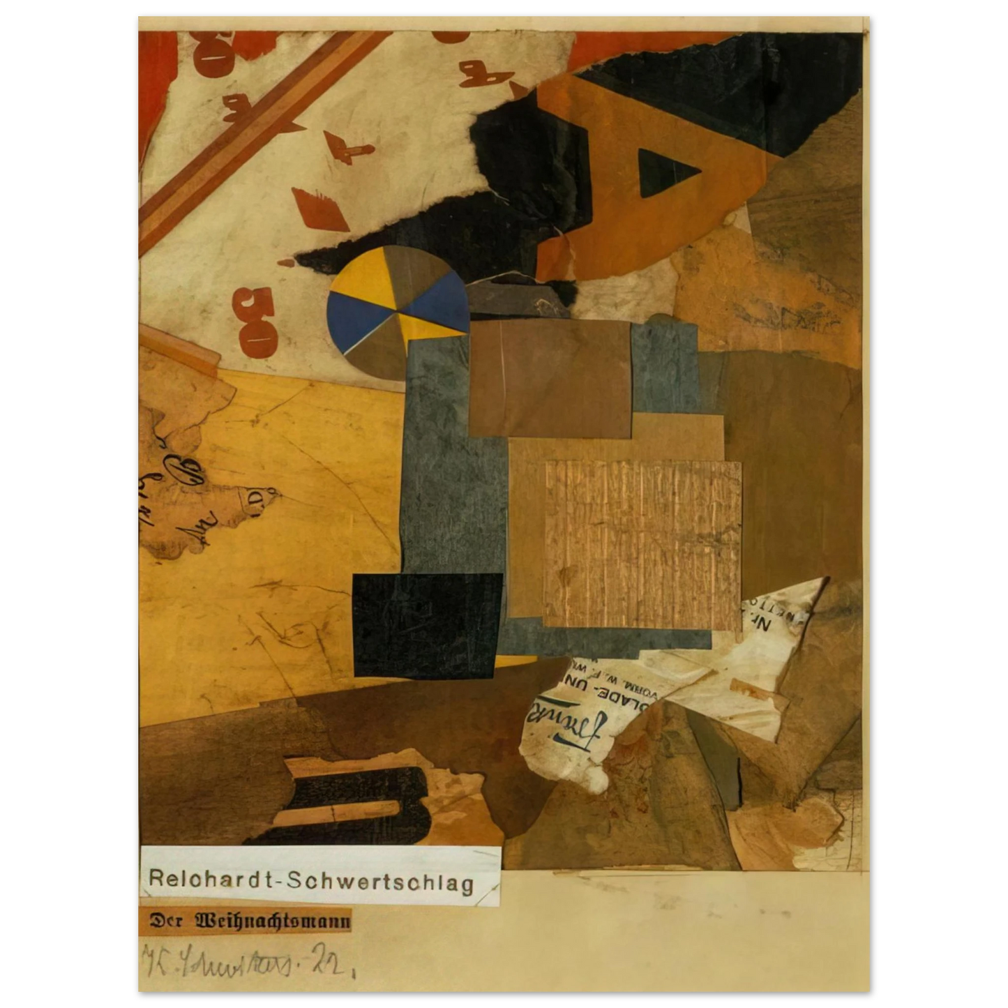 Kurt Schwitters - SANTA CLAUS 1922  75x100 cm / 30x40inches Fine Art Poster