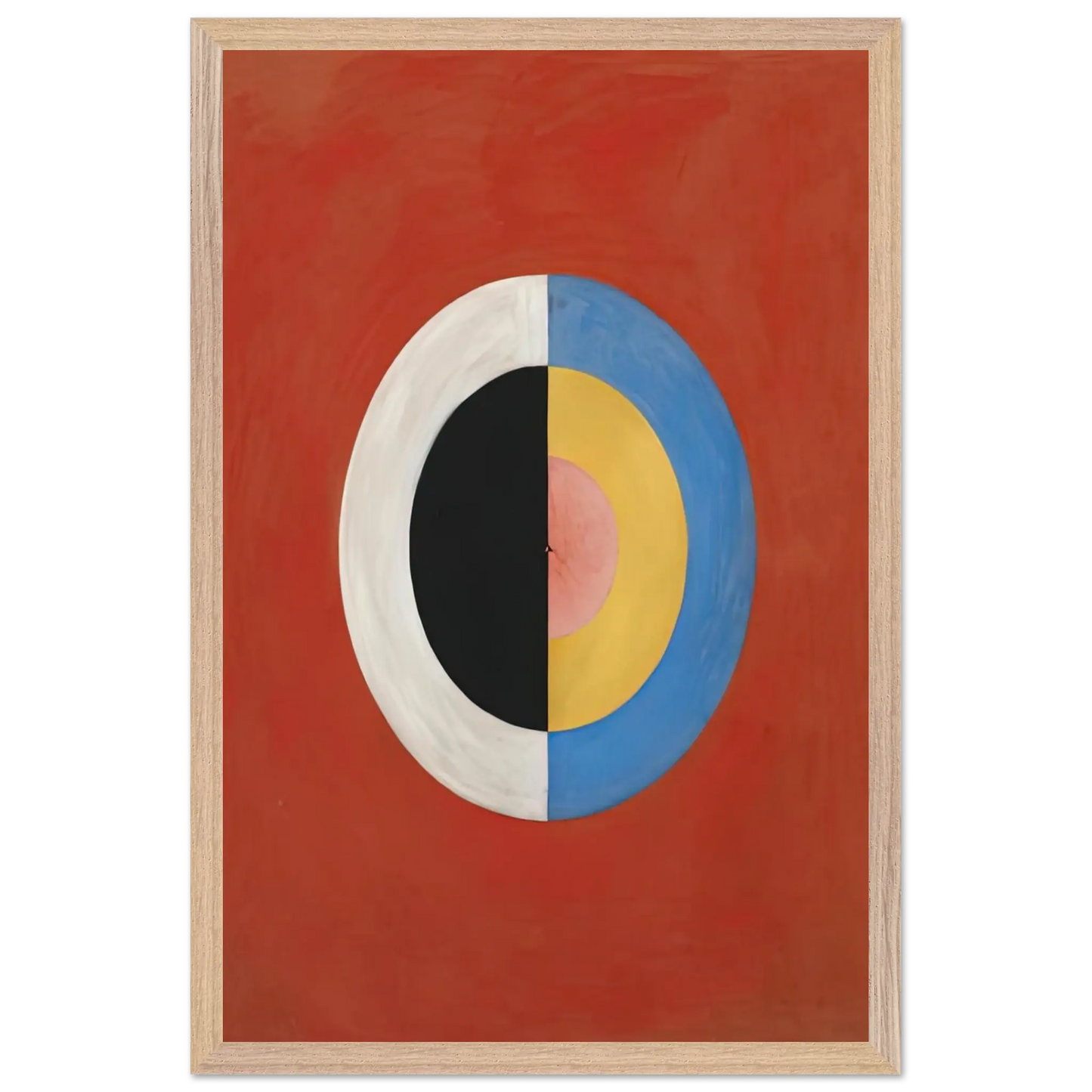 Hilma af Klint - THE SWAN NO 17 1915 0 Wall art - 60x80 cm / 24x32 Inches - Premium Wooden Framed Poster With Fine Art Paper - Black frame