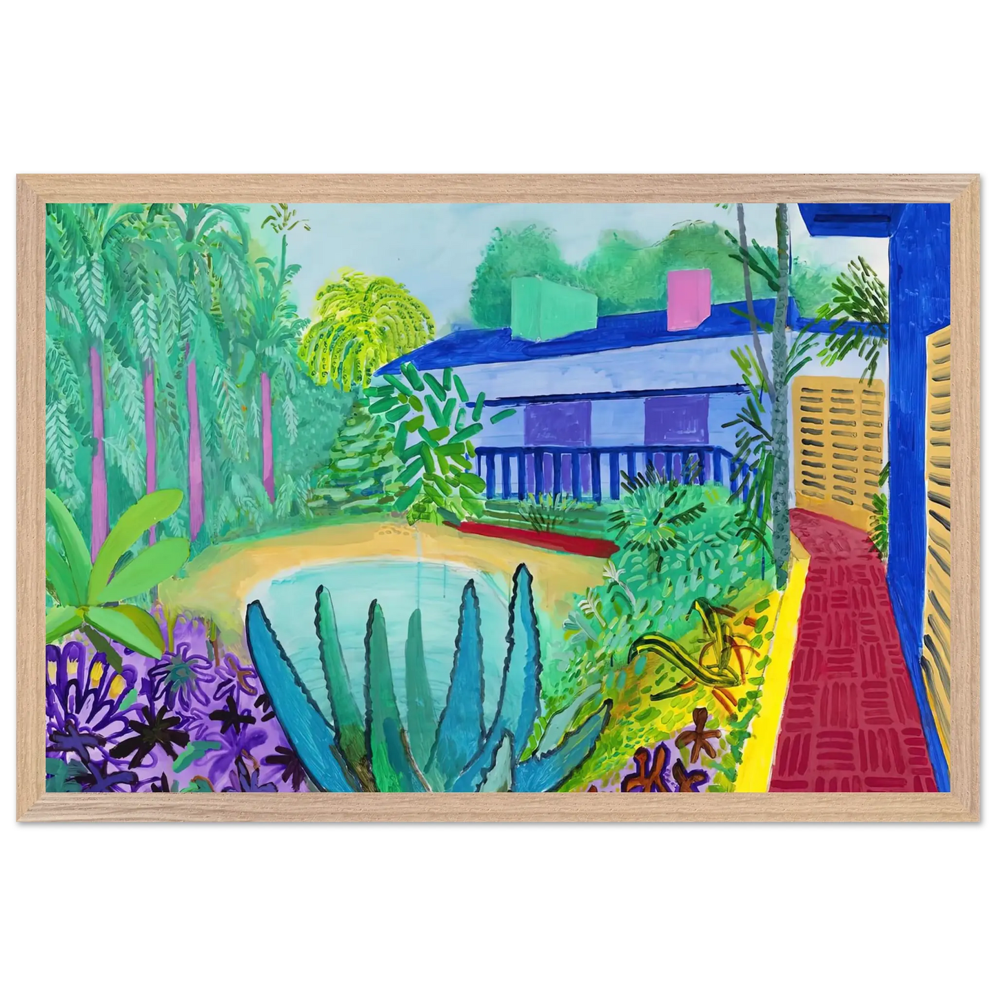 David Hockney - David Hockney Wall art - 40x50 cm / 16x20 Inches - Premium Wooden Framed Poster With Fine Art Paper - Black frame
