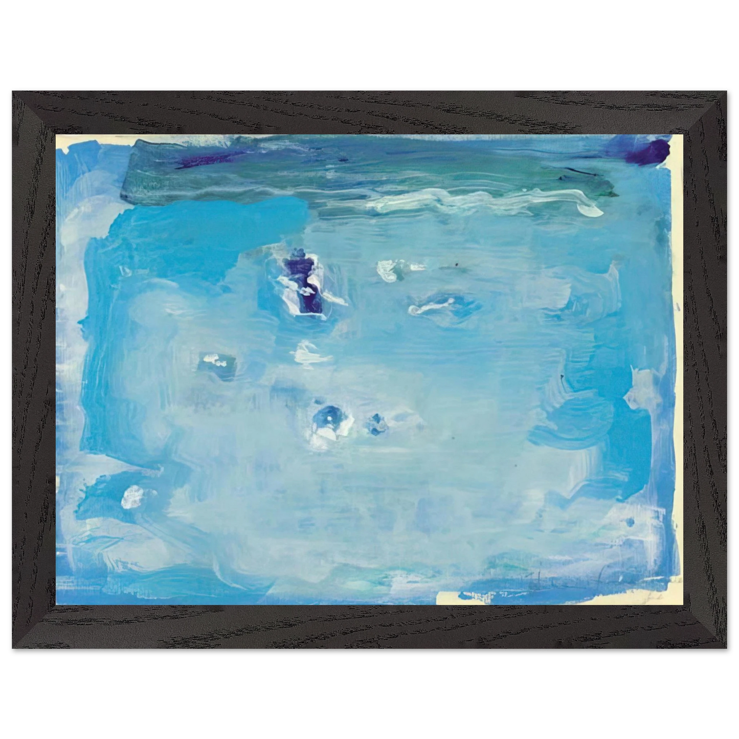 Helen Frankenthaler - Untitled - Color Field Painting, Lyrical Abstraction Wall art - A3 (29.7 x 42  cm) - Premium Wooden Framed Poster With Fine Art Paper-canvas - White frame