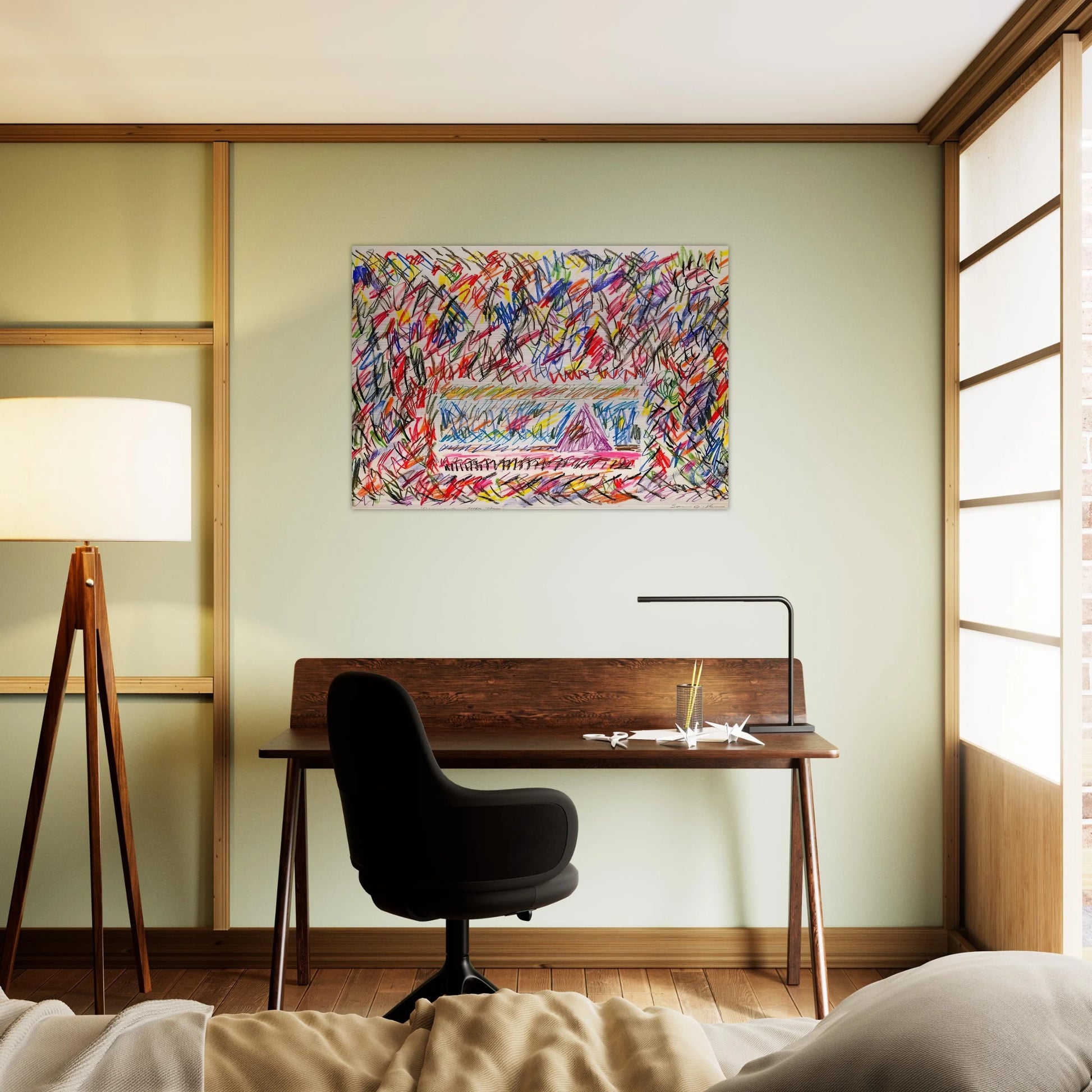Coffee Thyme - Sam Gilliam Brushed Aluminum Print - 70x100 cm / 28x40 inches | Sam Gilliam Aluminum Print | Sam Gilliam Prints