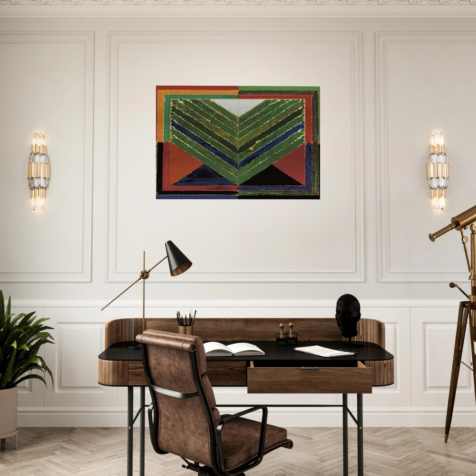 L'Arbre - Abstract Art - S. H. Raza Brushed Aluminum Print - 70x100 cm / 28x40 inches | S. H. Raza Aluminum Print | S. H. Raza Prints